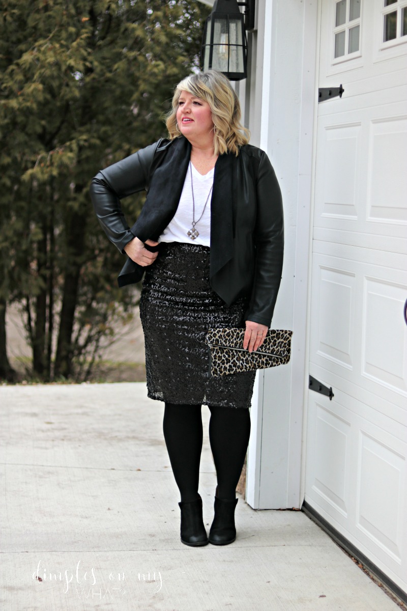 Three Ways To Style A Sequin Pencil Skirt Dimplesonmywhat