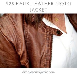 Faux Leather Moto Jacket / dimplesonmywhat.com