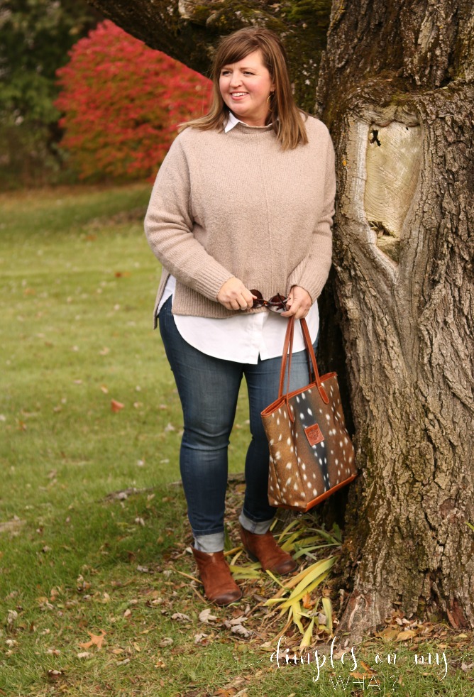 Curvy Girl in a Chunky Sweater || Winter Sweater and Booties