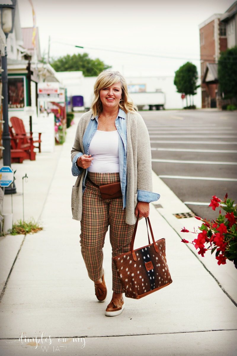 How to wear plaid pants if you're a curvy woman || Fall Fashion || Plaid Pants || Fashion for women over 50