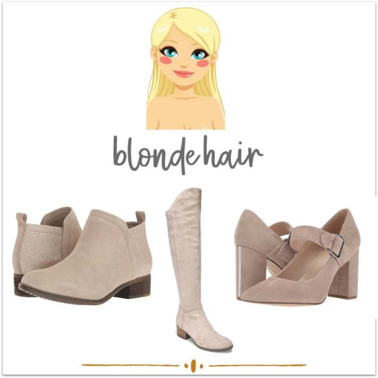 This color shoes will match anything you wear if you have BLONDE HAIR! || What color shoes to wear with red, green, gray, black, yellow, blue and more.
