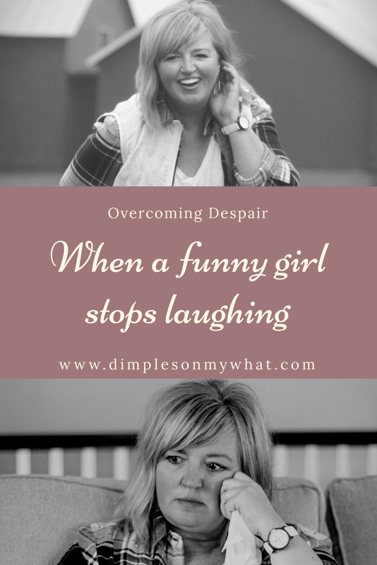 Overcome despair || Sometimes life gut punches you. Sometimes it's a slow like water torture, but your joy is gone. I'm sharing how this girl who loves to laugh, found herself in a very dark place and how I get my smile back. || www.dimplesonmywhat.com
