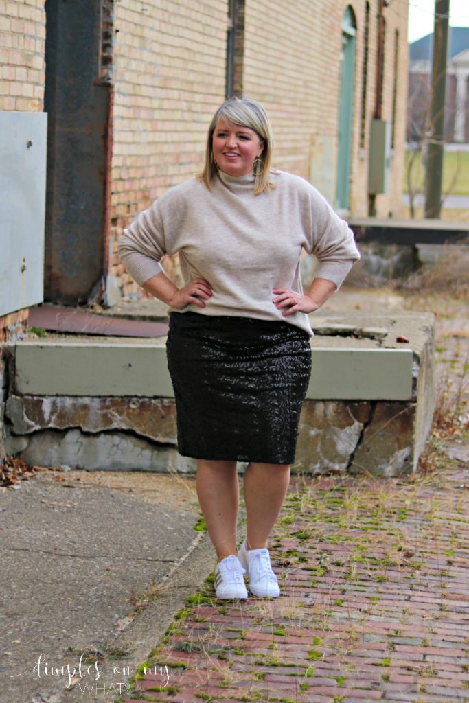 Plus size black sequin pencil outlet skirt