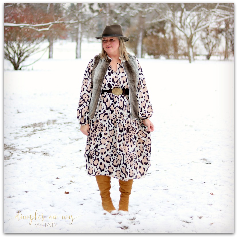 Faux Fur and Leopard Print - A Walk on the Wild Side || Ageless Style || Plus size Fashion || fashion for women over 50 || Plus Size and over 50 fashion