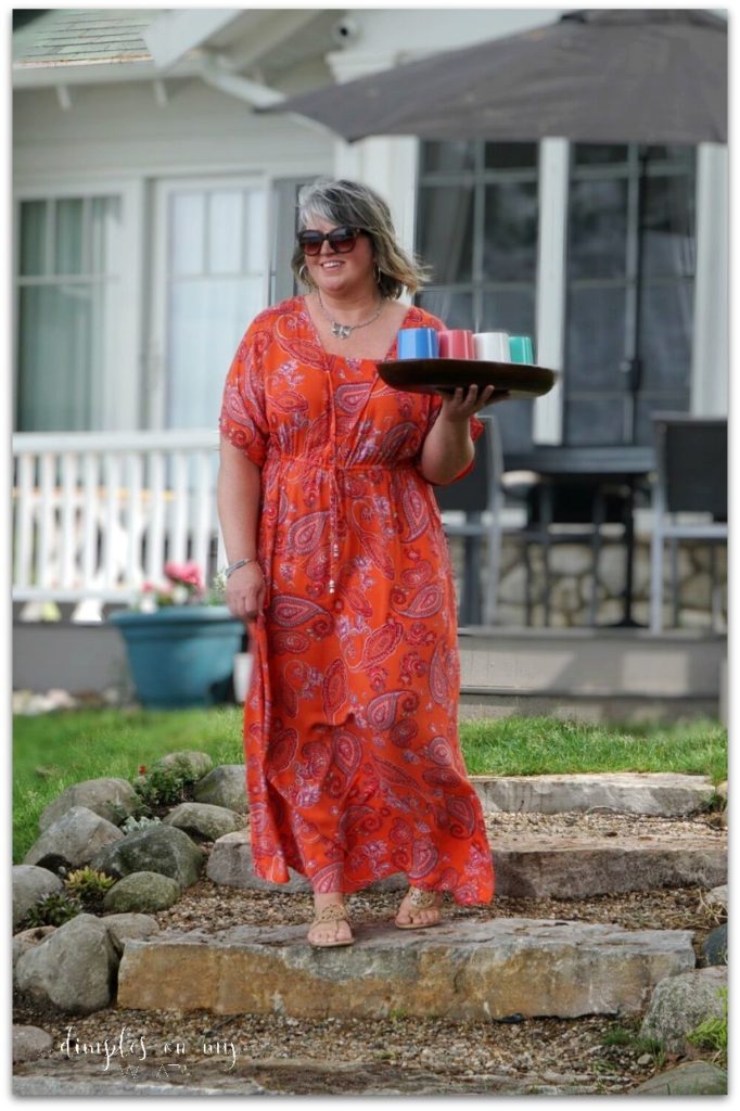 Wear a Maxi Dress for Summer Entertaining  ||  Summer Fashion for Plus Size Women  ||  Catherines Plus Size Maxi Dress (sponsored post)