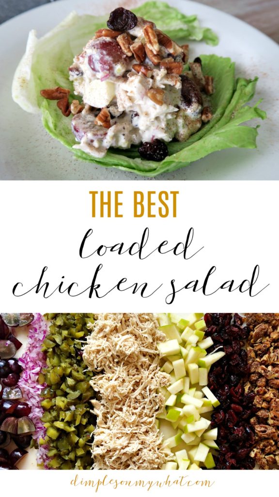 The best loaded chicken salad with smokey notes and a cinnamon sugar garnish  ||  Summer meal ideas