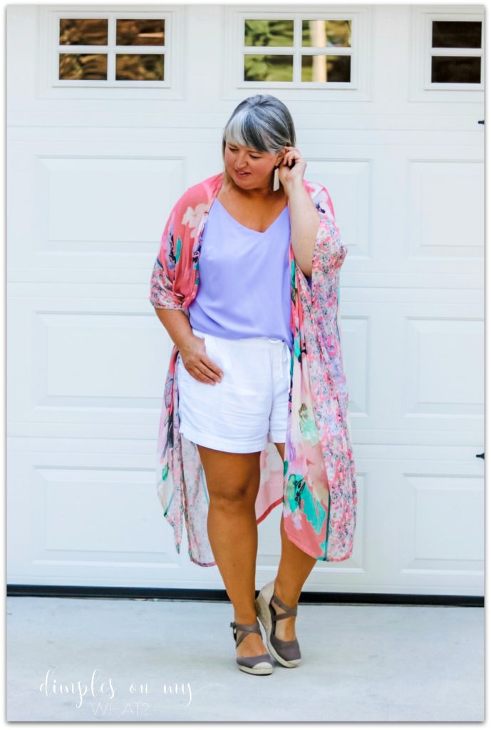 7 Ways to wear a Kimono  ||  Fashion over 50  ||  Kimono LOVE  ||  Wear a kimono over shorts  ||  Plus size fashion