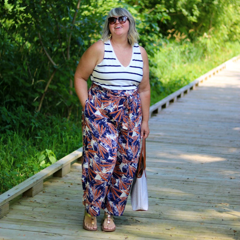 Accepting the No Buy July Challenge and Shopping My Closet || Full Figure Fashion || Summer Fashion || Casual Summer Fashion for Curvy Women || Wide leg high waisted pants
