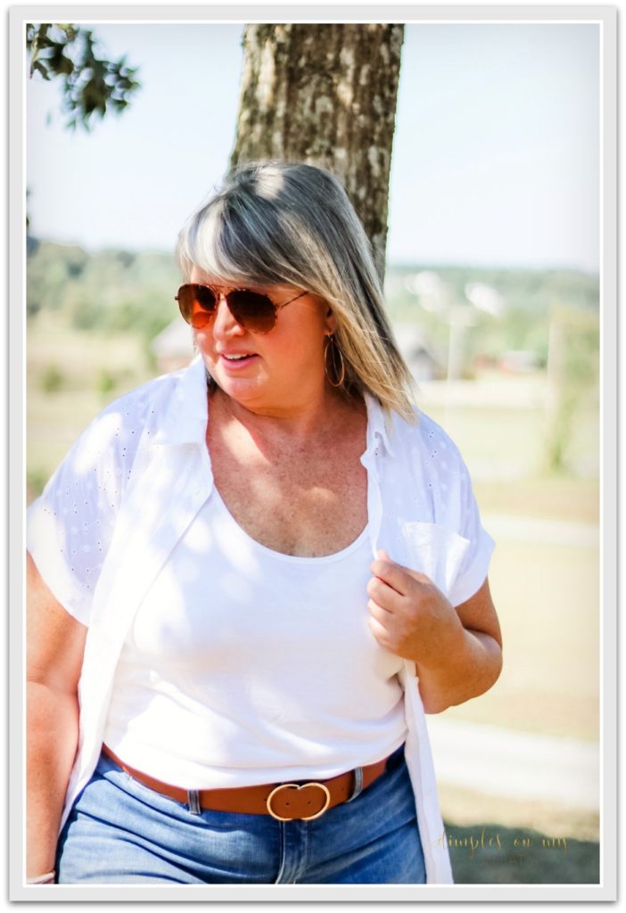 Wide leg pants on a plus size woman  ||  Versatile shirt dress   ||  Ageless style  ||  Cool Fashion for full figured women over 40