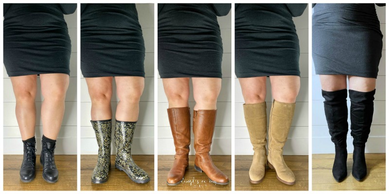plus size leather boots wide calf