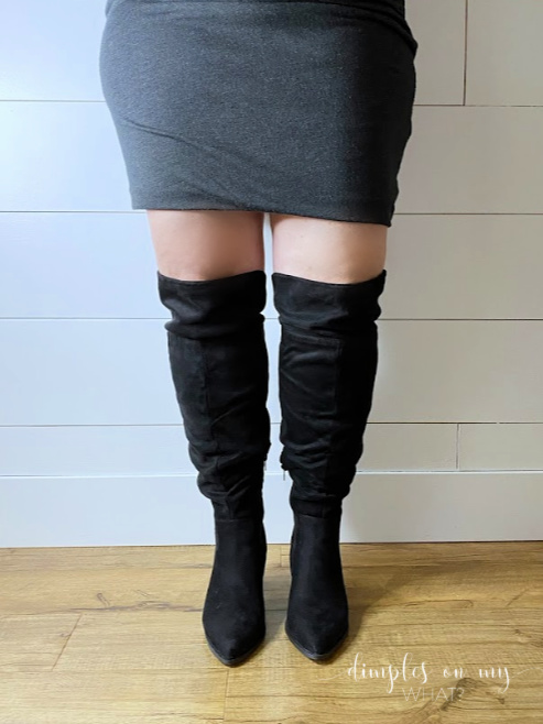 wide leg over knee high boots