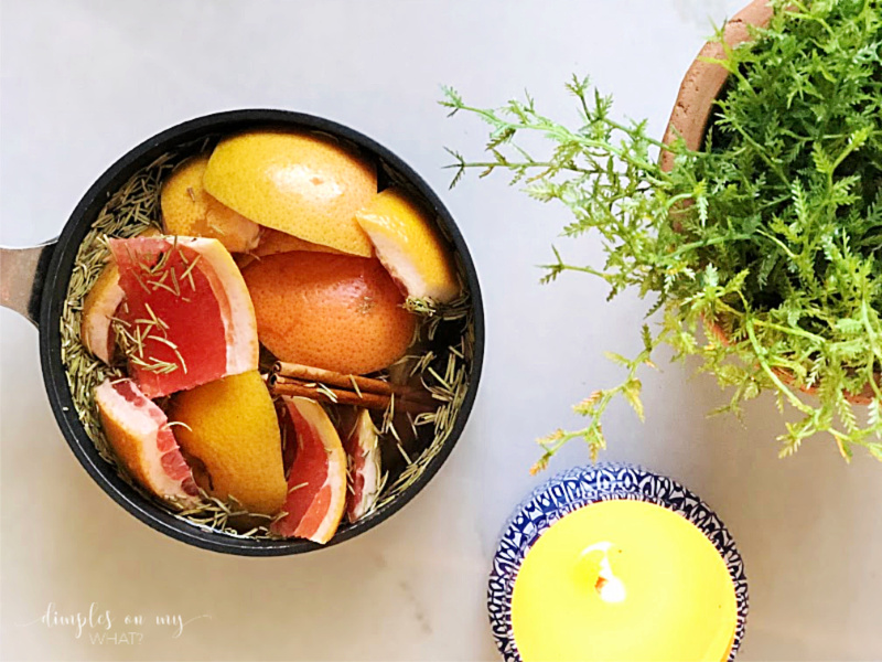 grapefruit rosemary simmering potpourri  ||  air freshener alternative  || alternative to scented candles 