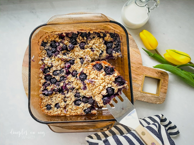 healthy blueberry baked oatmeal recipe  ||  healthy breakfast recipes