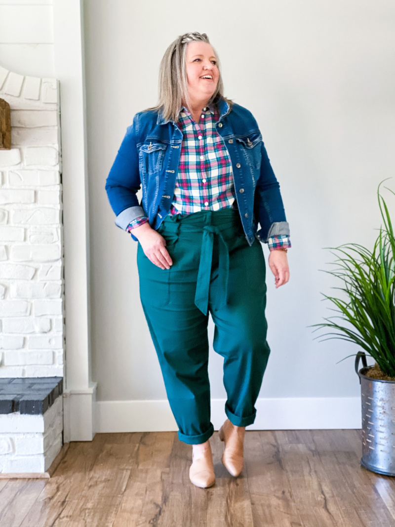 Plus Size High Waisted Flared Pants