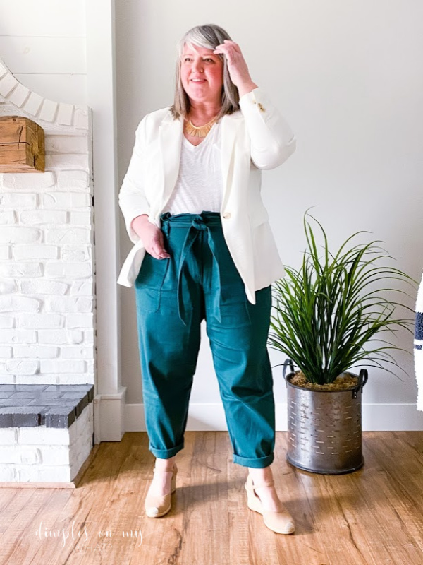 How to Wear a Blazer with High-Waisted Trousers - Creative Fashion