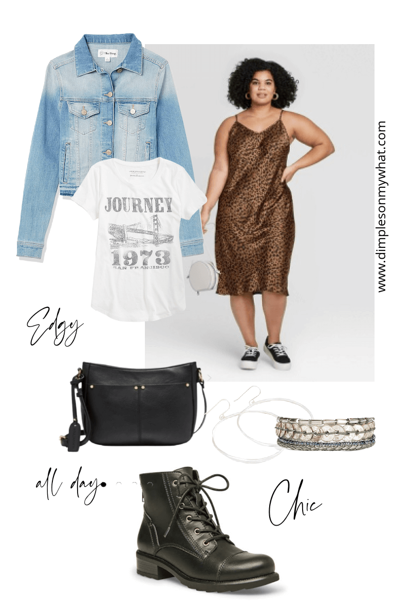 Style a Plus-Size Slip Dress with a graphic tee and combat  boots whether you're mature or young and you'll be comfortable, stylish and young at heart.