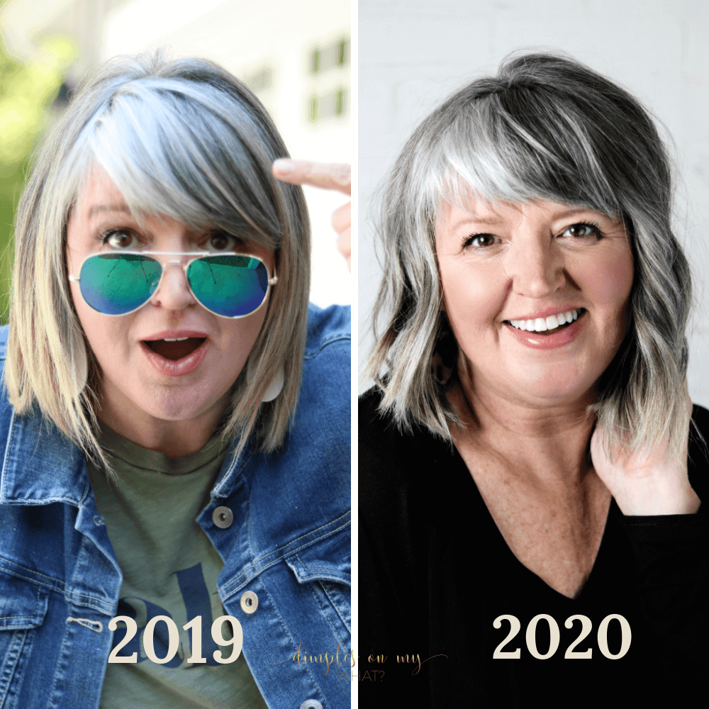 Going gray before and store after pictures