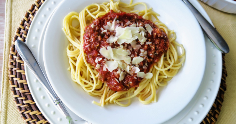 This Instant Pot Bolognese Sauce is thick and delicious and it only takes 20 minutes to cook.