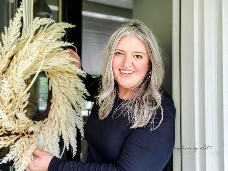 How do you hang a wreath when you have a storm door?