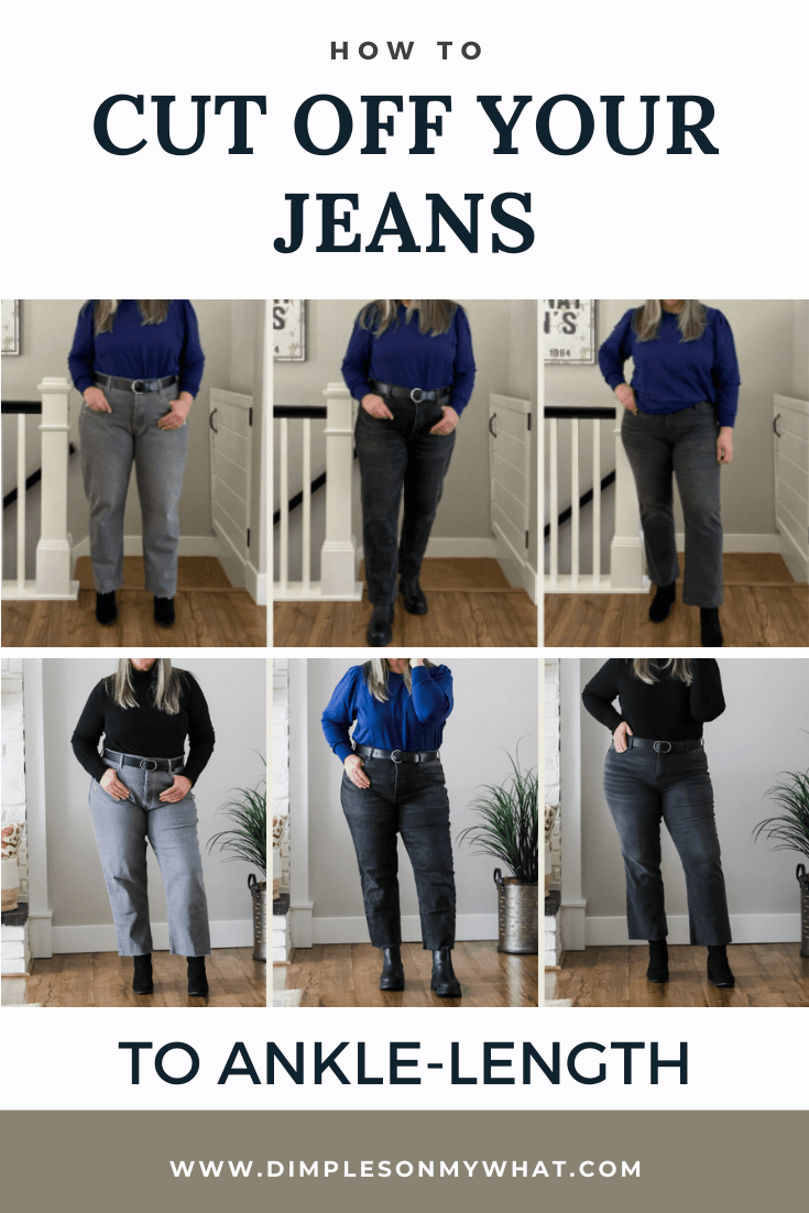 HOW TO CUT YOUR JEANS AT THE ANKLE dimplesonmywhat