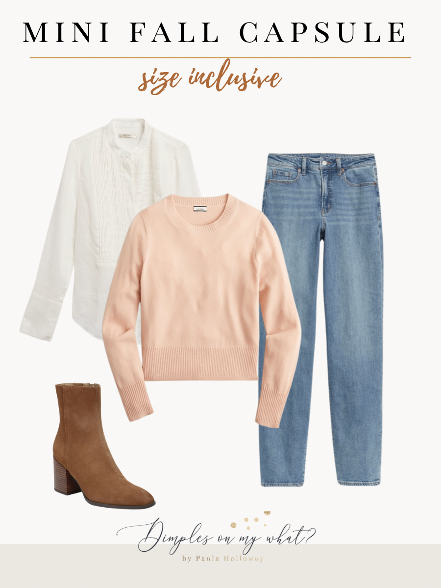 A mini capsule wardrobe idea that creates lots of fabulous outfit information for midsize women and plus size women. 

#plussize #midsize #midsizecapsulewardrobe