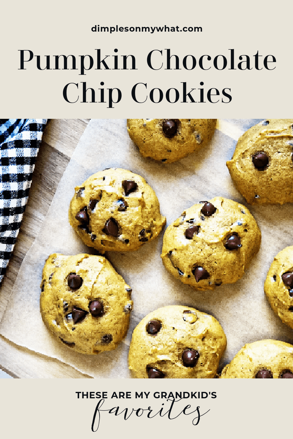 Pumpkin Chocolate Chip Cookies the Kids Will Love - dimplesonmywhat