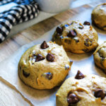 This pumpkin chocolate chip recipe are so good and a favorite with the kids. Super simple ingredients and to put together. #cookierecipes #pumpkincookierecipes #pumpkincrecipes #pumpkinchocolatechipcookies #fallcookierecipes