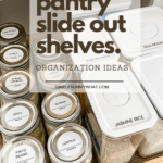 This article shows you the best way to utilize a deep pantry slide with slide out shelves so that you can see and reach everything easily. #kitchenorganization #deeppantry #deeppantrycabinet #deeppantryslideoutshelf #pantryorganization