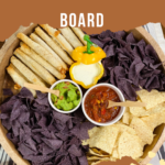 This super easy Mexican snack board makes entertaining a breeze. It's a family friendly snack board that will be gobbled up in no time and great for summer entertaining. #snackboard #snackboardideas #snackboardsummer #snackboardmexican #mexicancharcuterieboard #summercharcuterieboard #summerentertaining #cincodemayosnackboard #easysuperbowlsnackboard
