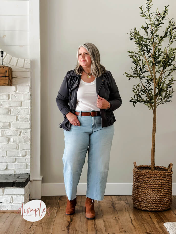 HOW TO STYLE PLUS-SIZE CROPPED WIDE-LEG JEANS SIX WAYS