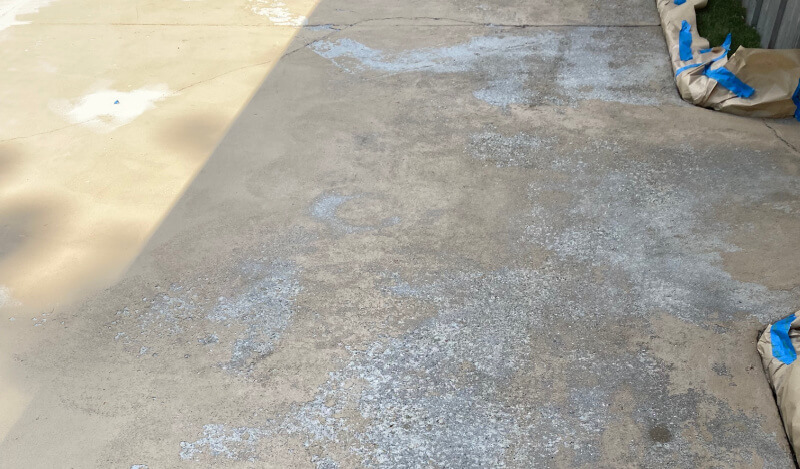 Resurfacing concrete is expensive no matter what material you use. But we did it ourselves and save a lot of money. Here's how we resurfaced our concrete for less. #poolconcrete #coolpooldeckcoating #concreteresurfacing #paintingconcrete #pooldecor