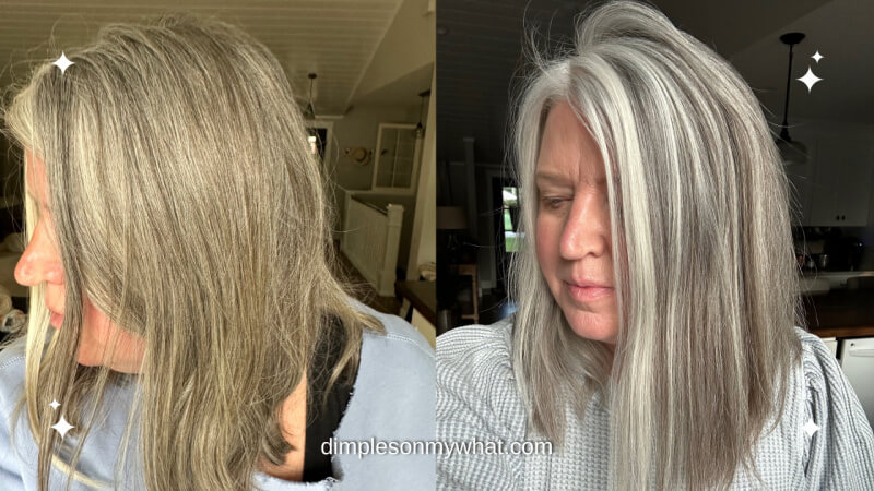 HOW TO REMOVE BRASSINESS FROM GRAY HAIR dimplesonmywhat