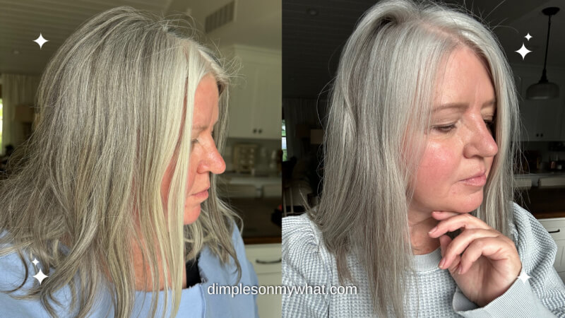 Here's how to remove brassiness from gray hair and get tons of volume with Quicksilver Hair Clay. 

#grayhair #grayhaircare #silverhaircare #removebrassiness 